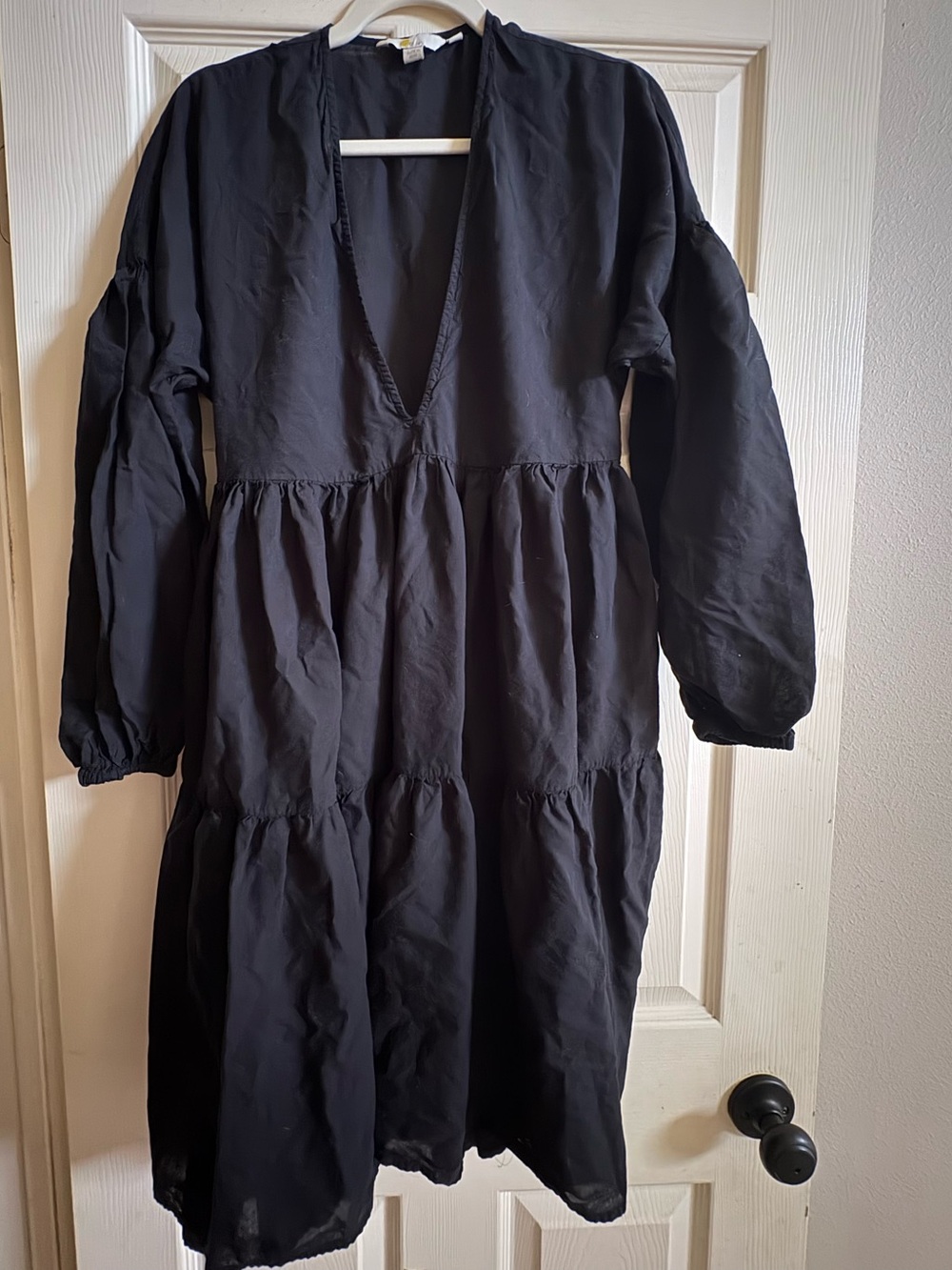 Boden 6 Relaxed Tiered‎ Beach Dress Black Dress Cover Up